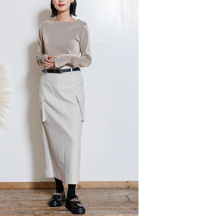 ツートーン指穴トップス ブラウス ストライプ | mili an deni | 詳細画像7 