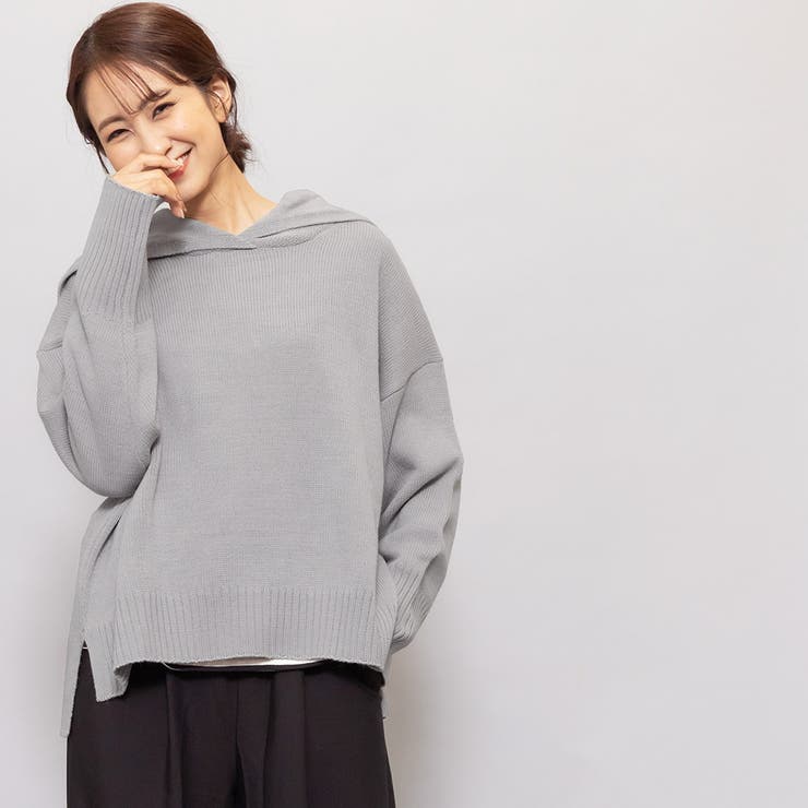 ウール混セーラーカラーニットニットセーター ラウンドヘム ドロップショルダー | mili an deni | 詳細画像8 