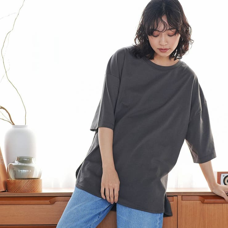 半袖バックプリントT Tシャツ ミドル丈 | mili an deni | 詳細画像12 