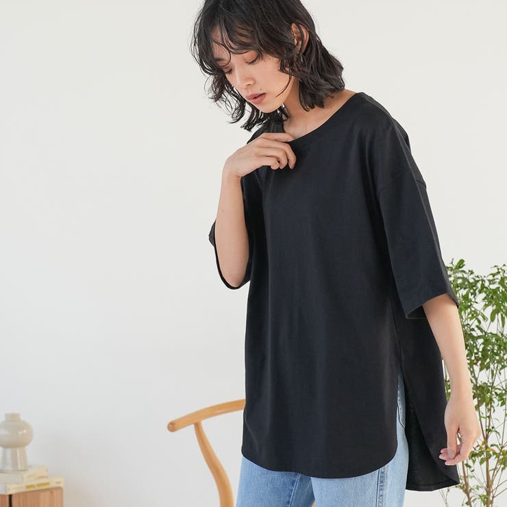 半袖バックプリントT Tシャツ ミドル丈 | mili an deni | 詳細画像18 