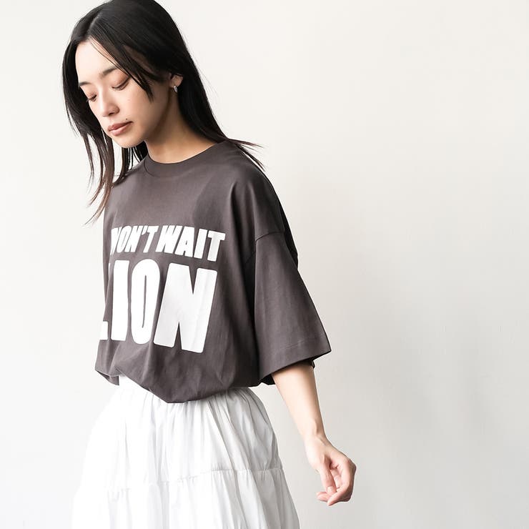 半袖ビッグロゴプリントTシャツ プリント コットン | mili an deni | 詳細画像12 