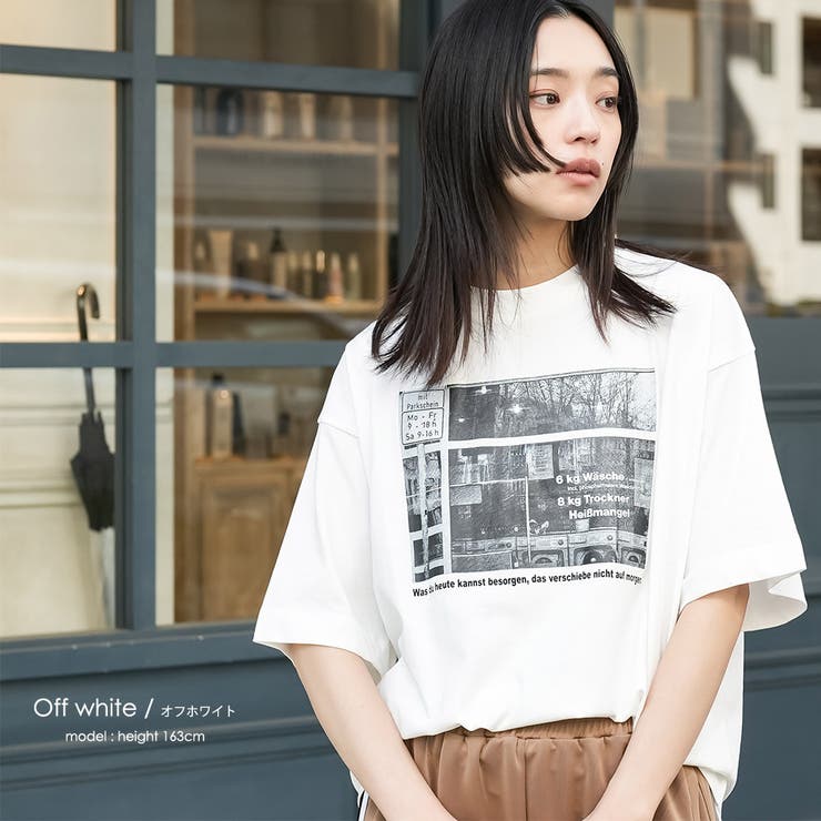 半袖シティスケープフォトプリントTシャツ プリント コットン | mili an deni | 詳細画像6 