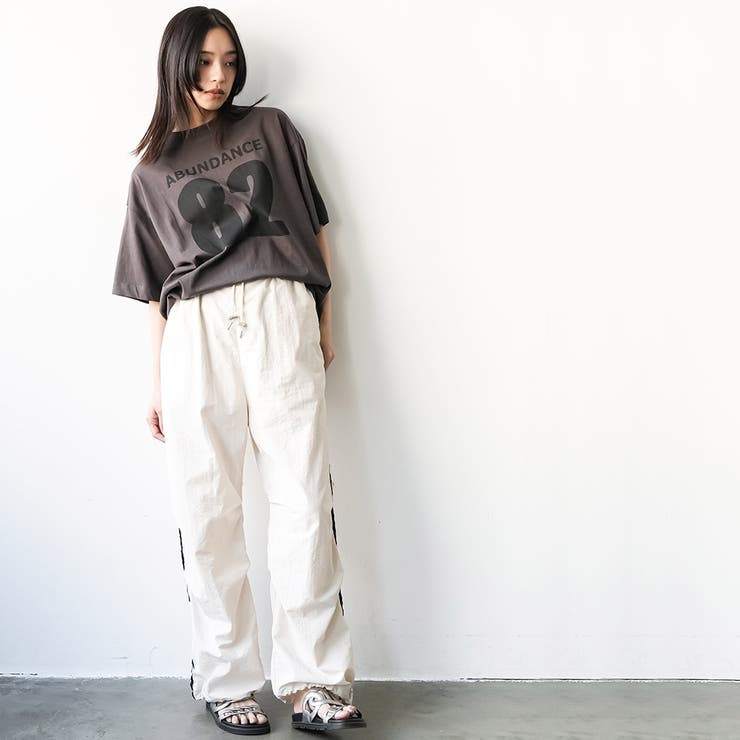 半袖カレッジナンバリングTシャツ プリント コットン | mili an deni | 詳細画像13 