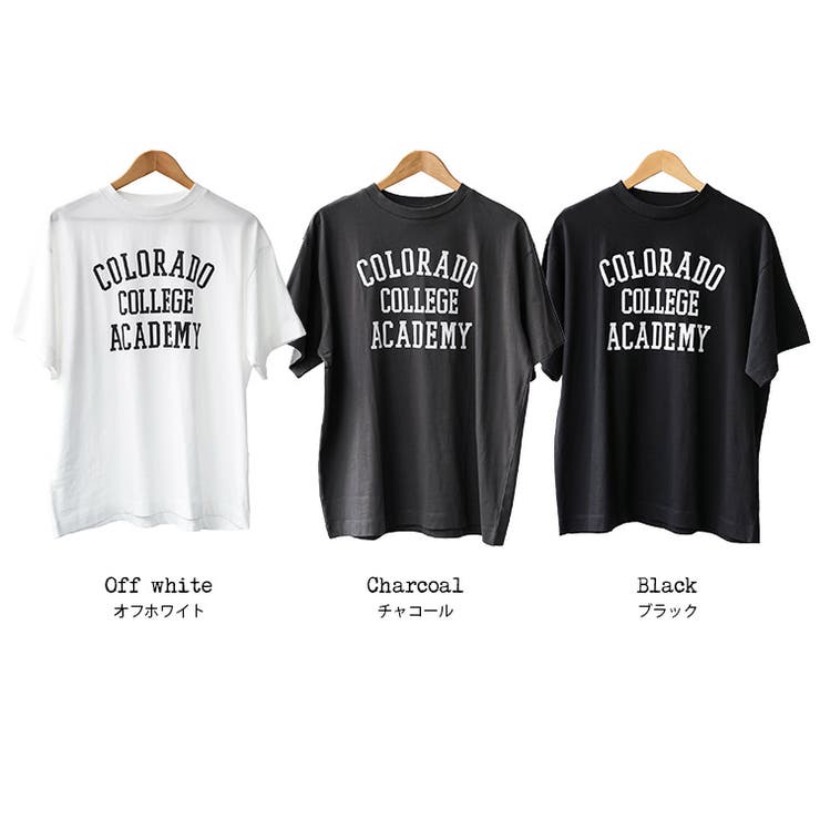 半袖カレッジプリントTシャツ プリント コットン | mili an deni | 詳細画像21 