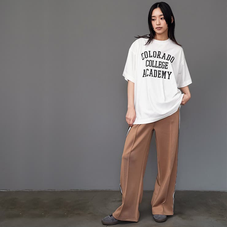 半袖カレッジプリントTシャツ プリント コットン | mili an deni | 詳細画像10 