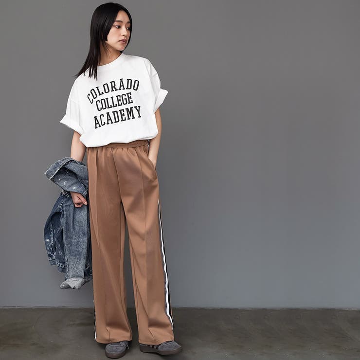 半袖カレッジプリントTシャツ プリント コットン | mili an deni | 詳細画像11 