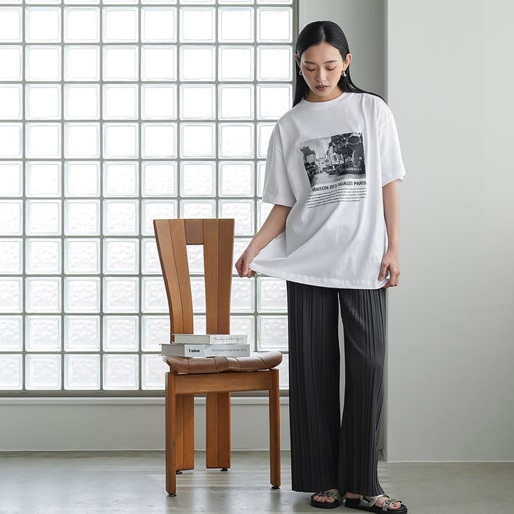 半袖 オーバーサイズ フォトプリントTシャツ | mili an deni | 詳細画像9 