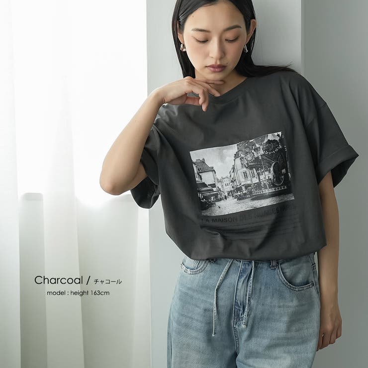 半袖 オーバーサイズ フォトプリントTシャツ | mili an deni | 詳細画像10 