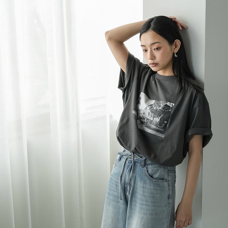 半袖 オーバーサイズ フォトプリントTシャツ | mili an deni | 詳細画像11 