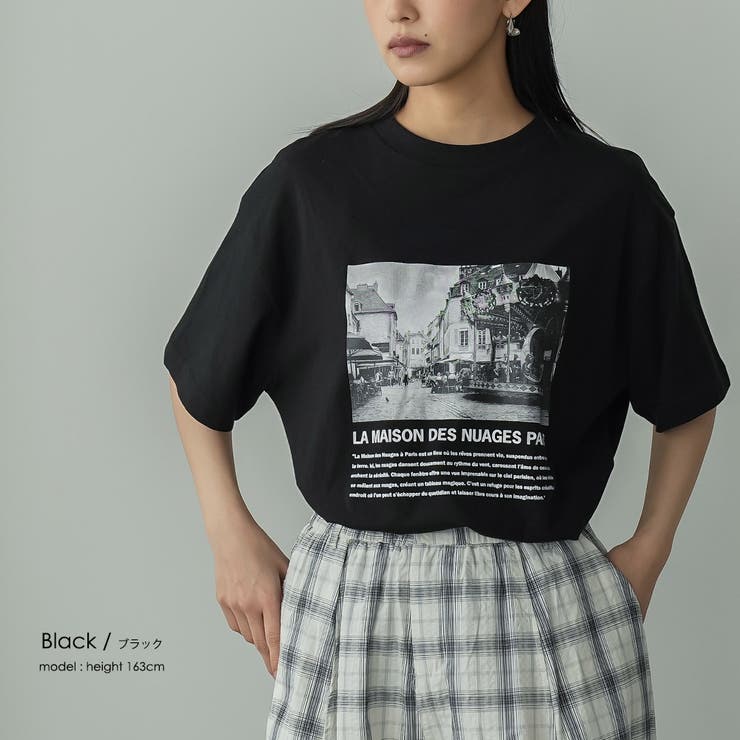 半袖 オーバーサイズ フォトプリントTシャツ | mili an deni | 詳細画像15 