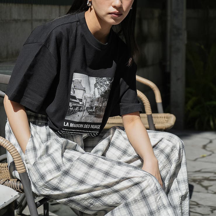 半袖 オーバーサイズ フォトプリントTシャツ | mili an deni | 詳細画像16 