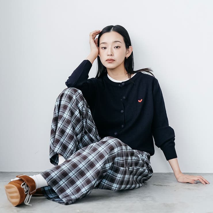 ハート刺繍ニットカーディガン トップス ニット素材 | mili an deni | 詳細画像11 