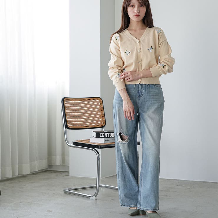 花柄刺繍カーディガン 花柄刺繍 カーディガン | mili an deni | 詳細画像18 