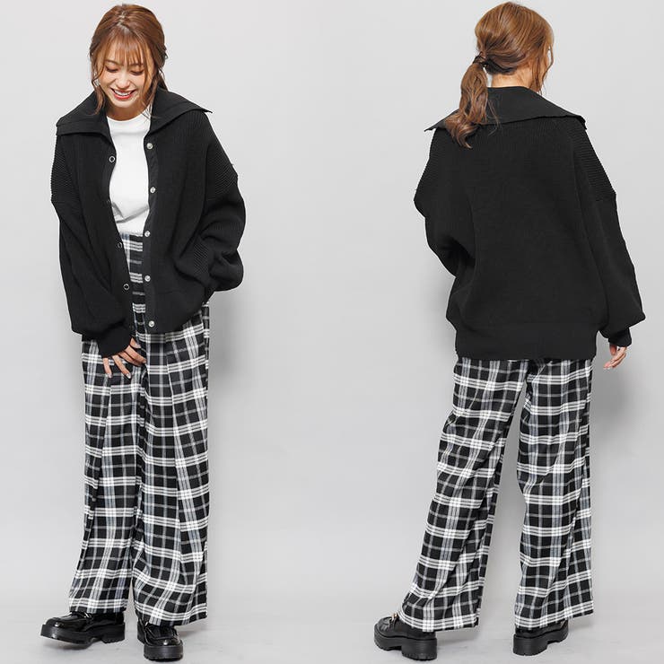 スポンジニットカーディガン ボリューム袖 セーラーカラー | mili an deni | 詳細画像12 