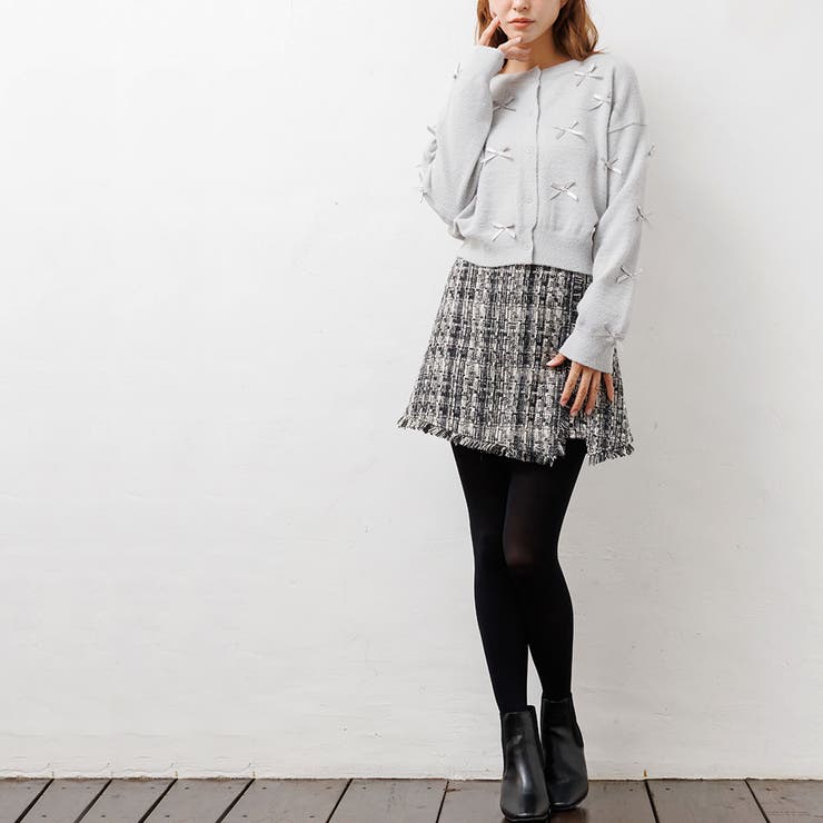 レディース カーディガン プレミアムヤーンリボンカーディガン | mili an deni | 詳細画像12 