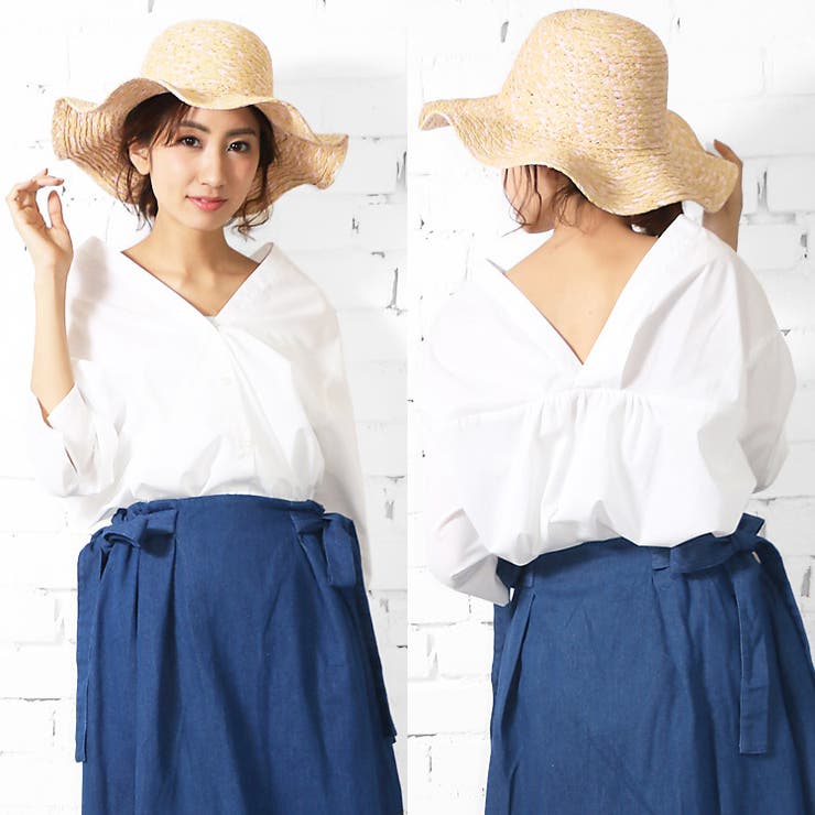 ストローハット つば広 帽子 雑貨 F レディース 夏 ミリアンデニ | mili an deni | 詳細画像7 