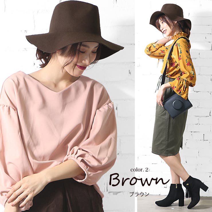 ブラウン | ウール100% 中折れハット あったか | mili an deni