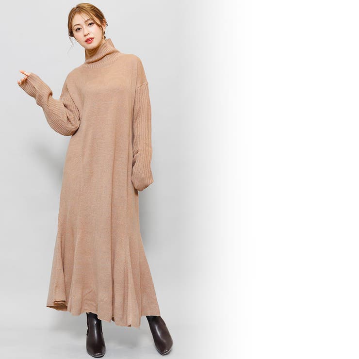 ANDI BAGUS☆Liberty Knit Midi Dress リブ ニット ワンピース marai ニットワンピース ロング ニット ワンピース タイト