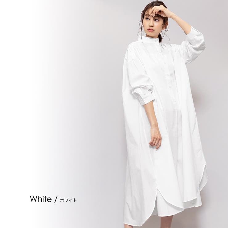 未使用 OFF-WHITE デニムシャツワンピース M 38 タグ付き L】【ウォッシャブル】ライトデニムシャツワンピース(ワンピース