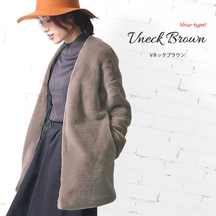 フェイクファー ノーカラーコート 冬新作 品番 Madw Mili An Deni ミリアンデニ のレディースファッション通販 Shoplist ショップリスト