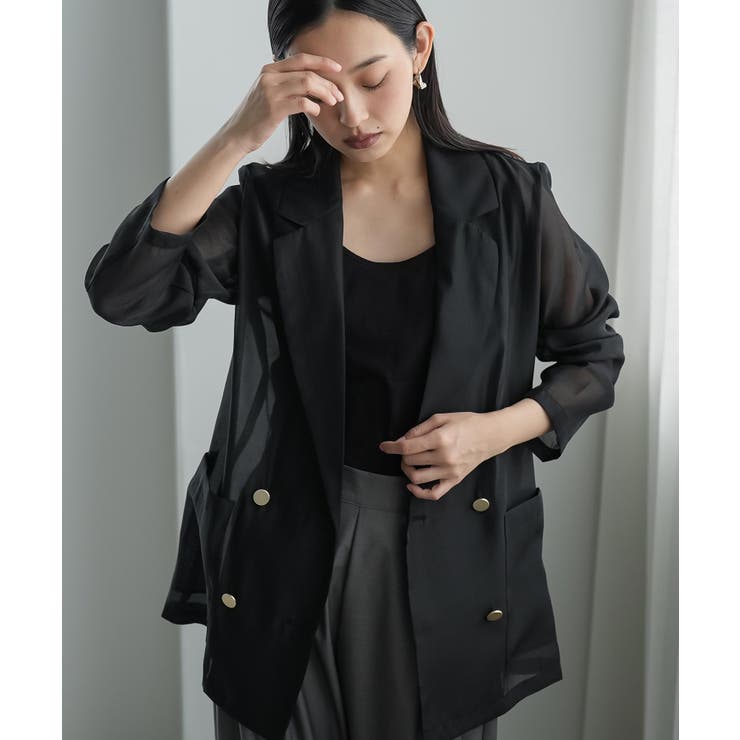 ブラック | シアージャケット レディース テーラードジャケット | mili an deni