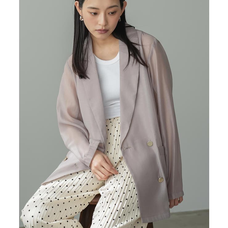 グレージュ | シアージャケット レディース テーラードジャケット | mili an deni