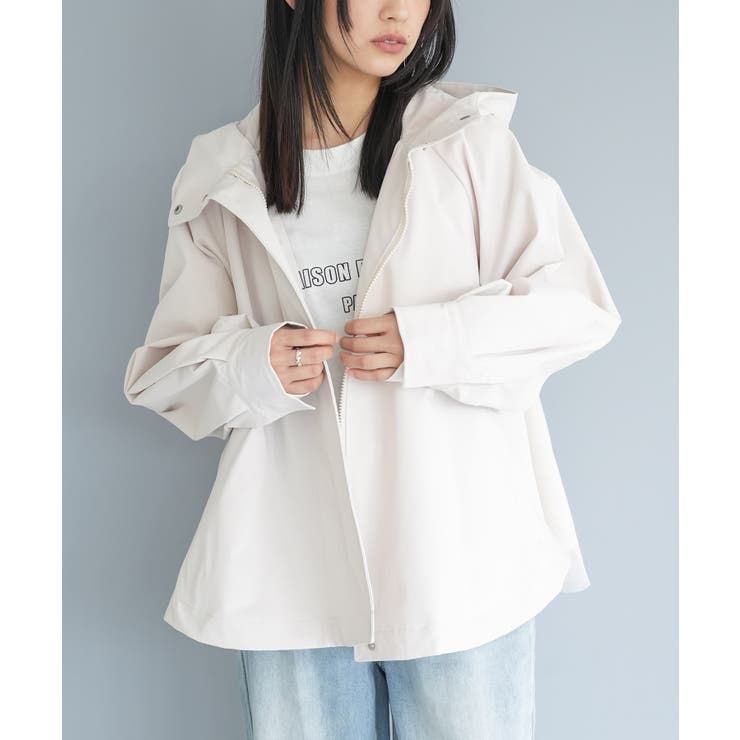 アイボリー | バックチュールショートトレンチコート チュール ヨーク | mili an deni