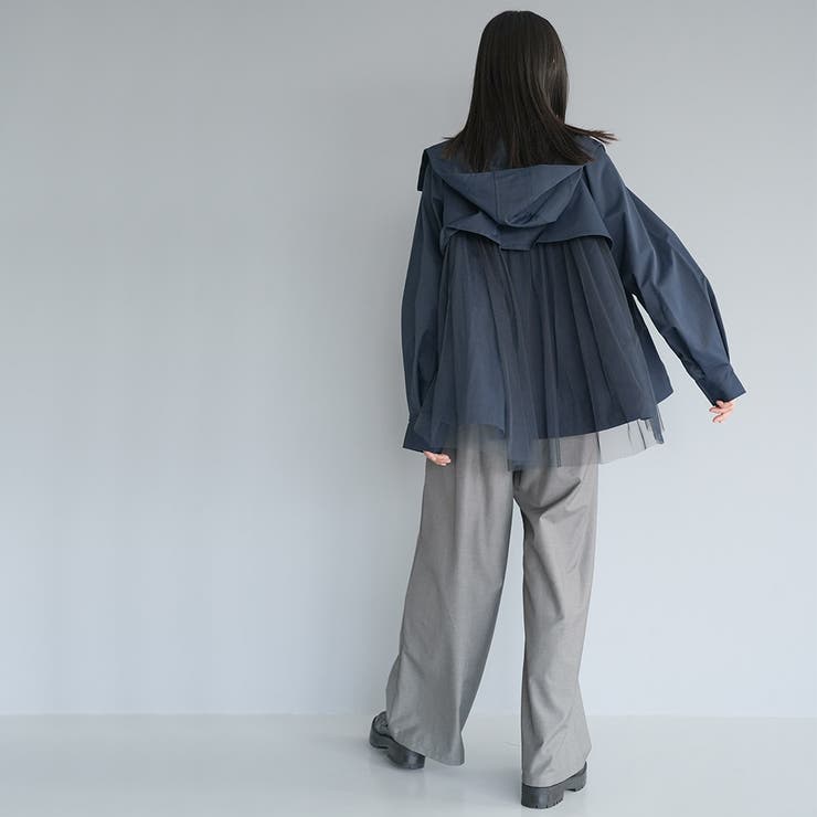 バックチュールショートトレンチコート チュール ヨーク | mili an deni | 詳細画像20 