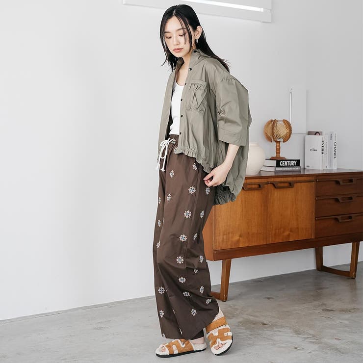 裾ギャザーミリタリーシャツ ブルゾン ライトアウター | mili an deni | 詳細画像16 