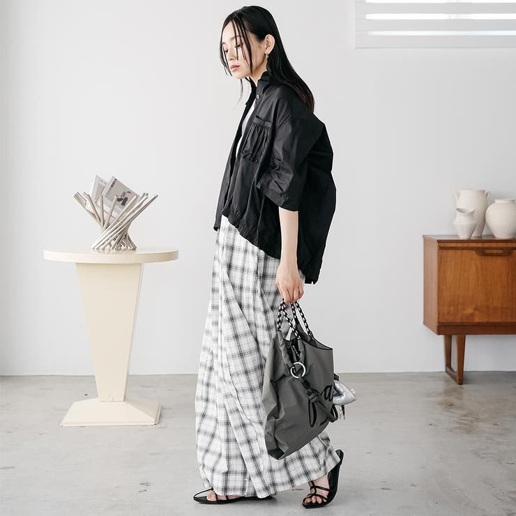 裾ギャザーミリタリーシャツ ブルゾン ライトアウター | mili an deni | 詳細画像20 