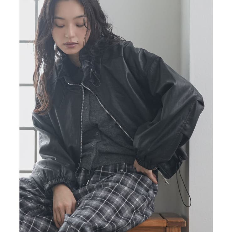 ブラック | レザージャケット レディース フェイクレザー | mili an deni