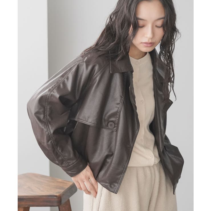 ブラウン | レザージャケット レディース フェイクレザー | mili an deni