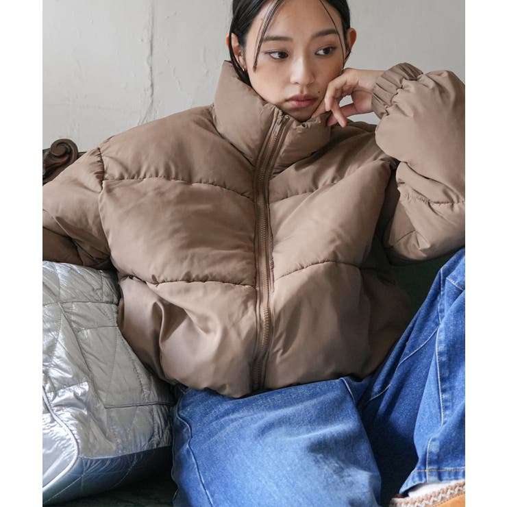 モカ | 中綿ショートジャケット ショート丈 スタンドカラー | mili an deni