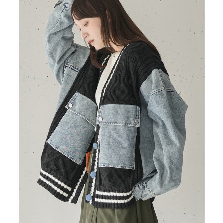 ブラック | カーディガン レディース ニットカーディガン | mili an deni