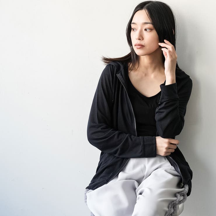 UV＆吸水速乾ジップアップパーカー UVカット 吸水速乾 | mili an deni | 詳細画像19 