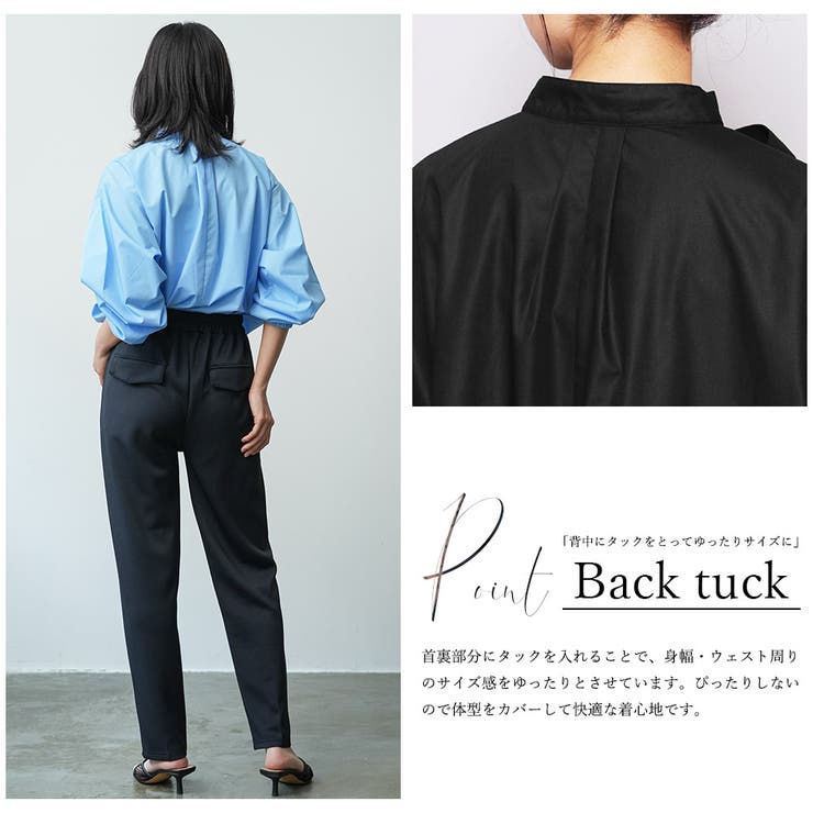 リボンタイブラウス バルーンスリーブ 長袖 | mili an deni | 詳細画像8 