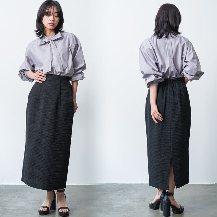 リボンタイブラウス バルーンスリーブ 長袖 | mili an deni | 詳細画像24 