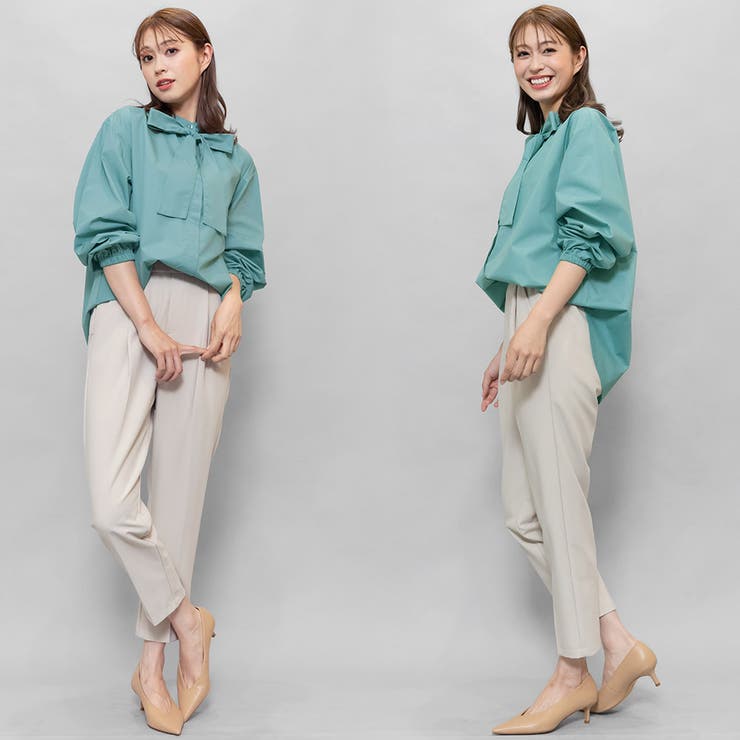 リボンタイブラウス バルーンスリーブ 長袖 | mili an deni | 詳細画像27 