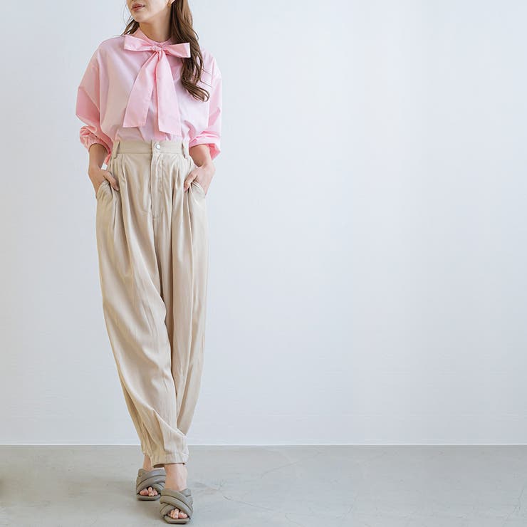 リボンタイブラウス バルーンスリーブ 長袖 | mili an deni | 詳細画像30 