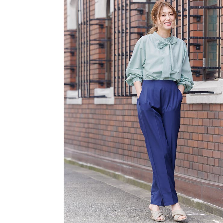 リボンタイブラウス バルーンスリーブ 長袖 | mili an deni | 詳細画像33 