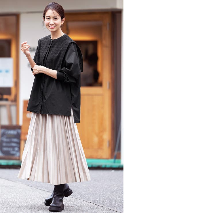 レースセーラーカラーブラウス サイドスリット 長袖 | mili an deni | 詳細画像18 