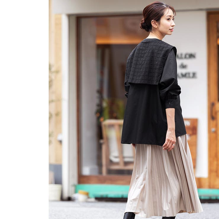 レースセーラーカラーブラウス サイドスリット 長袖 | mili an deni | 詳細画像19 