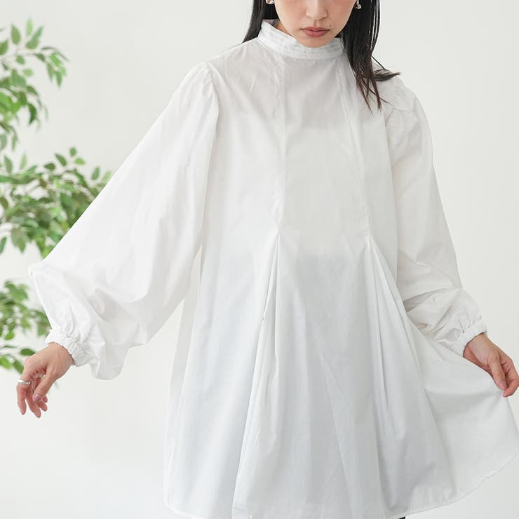 フロントツータックプルオーバー ブラウス 長袖 | mili an deni | 詳細画像8 