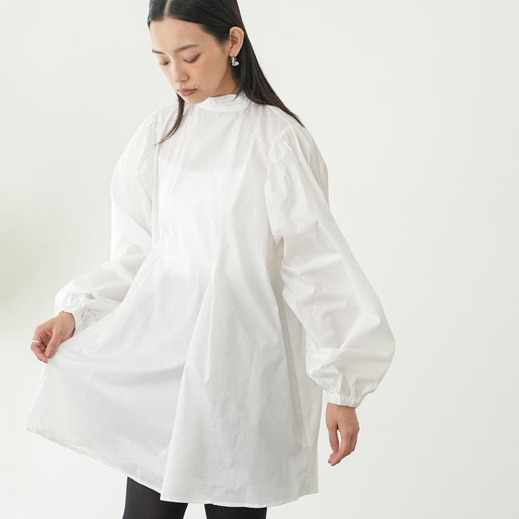 フロントツータックプルオーバー ブラウス 長袖 | mili an deni | 詳細画像9 