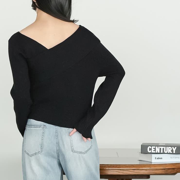 アシメニットトップス ニット セーター | mili an deni | 詳細画像19 