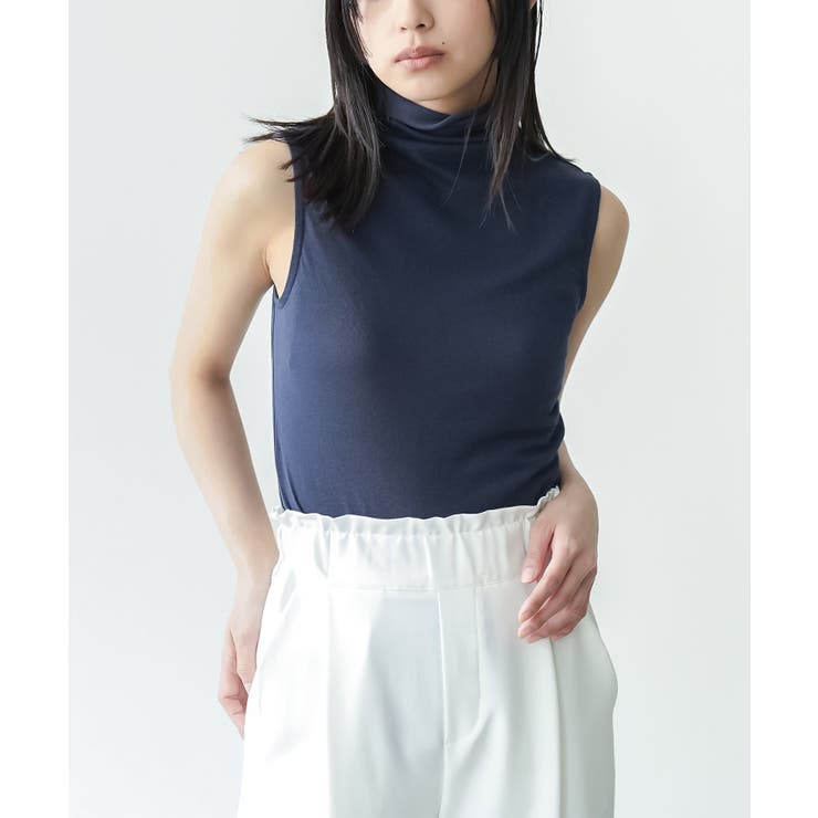 ミュゲ　Malo カシミヤ タートルネック ノースリーブ ブラウン ミュゲ Malo カシミヤ タートルネック ノースリーブ ブラウン