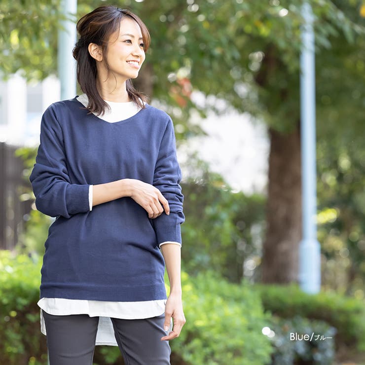 Vネック セーター 長袖 | mili an deni | 詳細画像12 