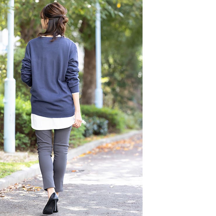 Vネック セーター 長袖 | mili an deni | 詳細画像13 