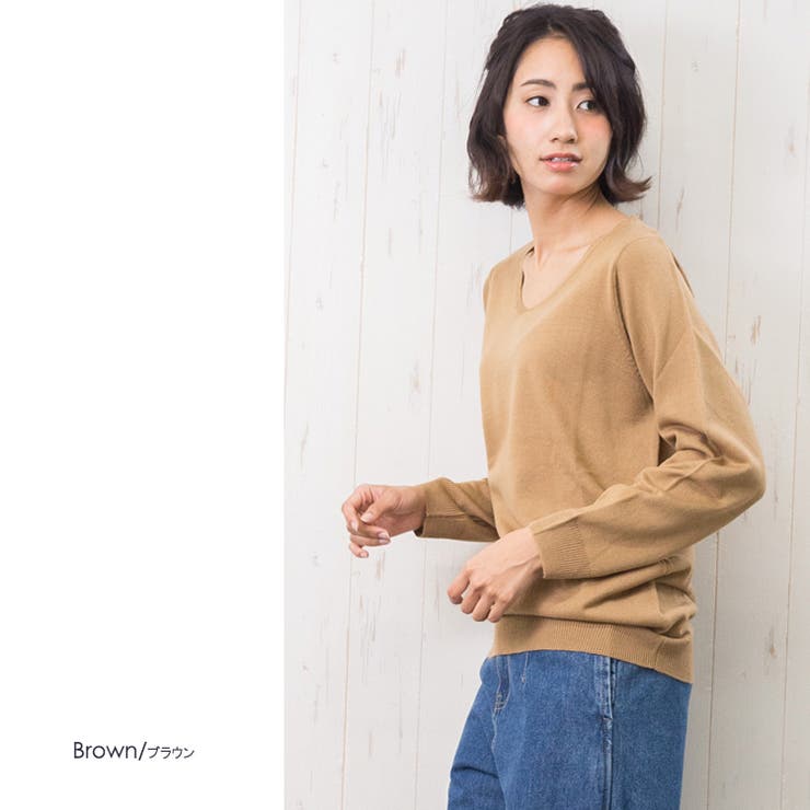 Vネック セーター 長袖 | mili an deni | 詳細画像14 