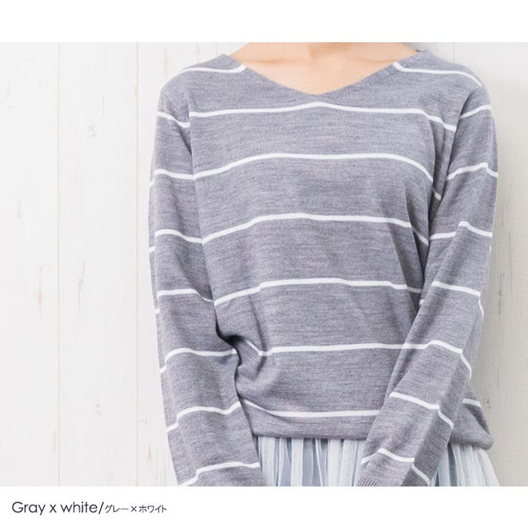 Vネック セーター 長袖 | mili an deni | 詳細画像15 